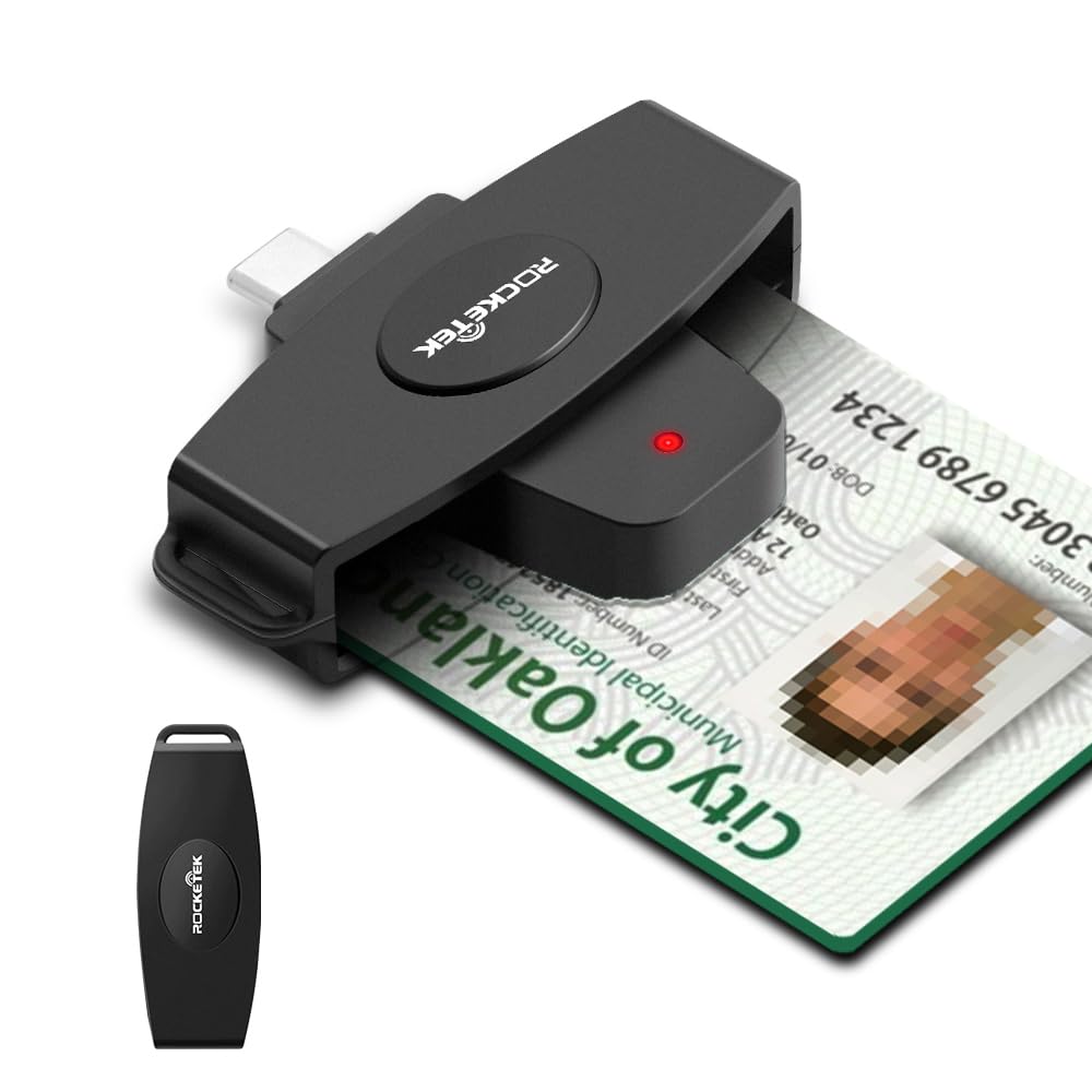  [AUSTRALIA] - USB C DOD Military USB Common Access CAC Smart Card Reader and SIM Card Reader ID CAC Card Reader,Compatible with Mac Os, Windows,Linux