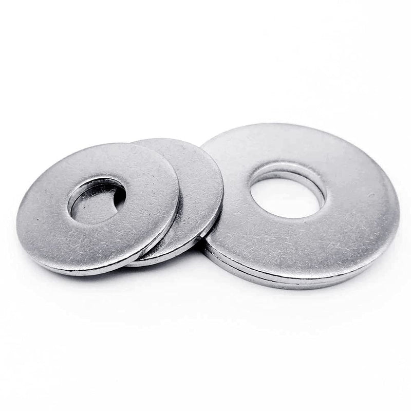  [AUSTRALIA] - Beduan 1/4"ID x 1/2"OD Flat Washer, Stainless Steel 304, Plain Finish, Nominal Thickness (Pack of 110) 1/4" x 1/2"OD