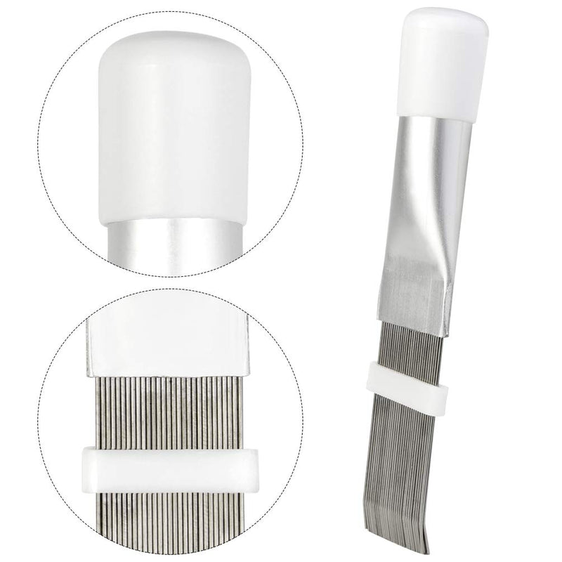 yeabwps 2 Pieces Air Conditioner Condenser Fin Cleaning Brush, Stainless Steel Air Conditioner Condenser Fin Comb Fin Evaporator Radiator Repair Tool - LeoForward Australia