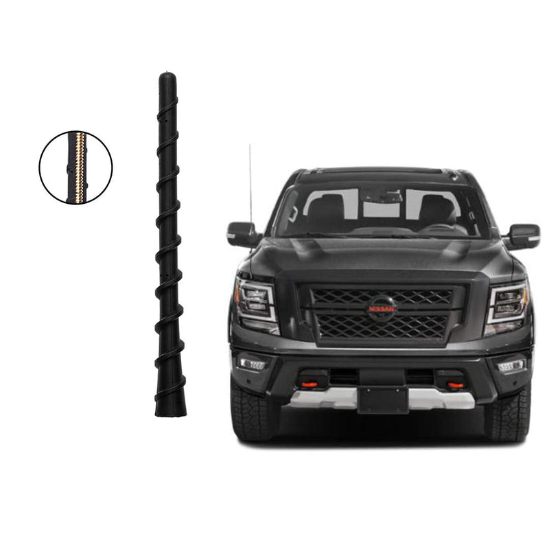  [AUSTRALIA] - Custom 7 inch Truck Flexible Rubber Short Radio Antenna Compatible with Nissan Titan XD Frontier Xterra Pickup Trucks 1998-2023 Radio AM FM Antenna Mast for Nissan Titan Frontier Accessories