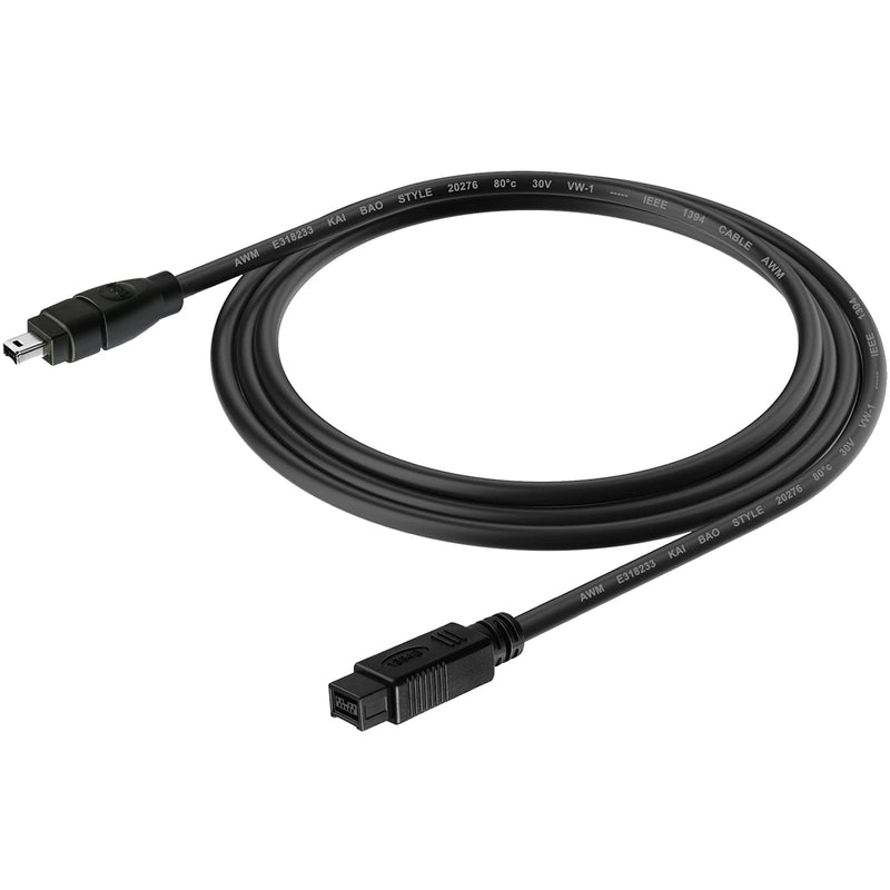  [AUSTRALIA] - Yeworth 6FT Firewire High Speed IEEE 1394 Firewire 800 to Firewire 400 Cable, 1394B 800-400 IEEE 9 Pin Male to 4 Pin Male Cable for MacBook Pro, Mac Mini, iMac PC, Digital Cameras, SLR