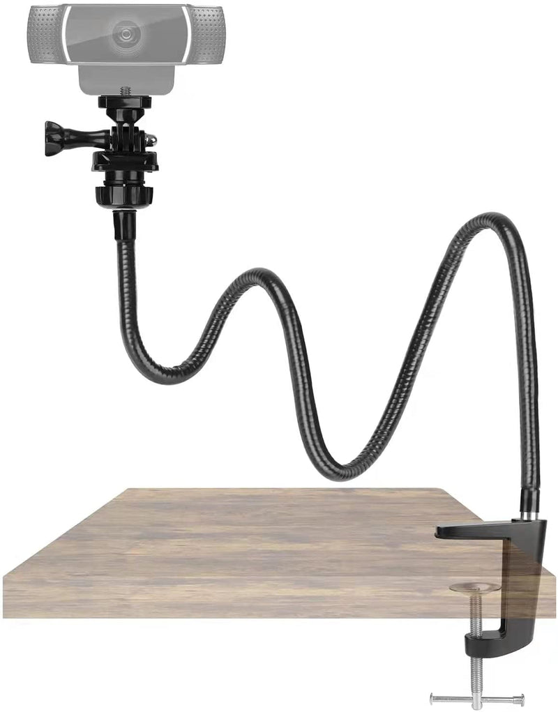  [AUSTRALIA] - 25 Inch Webcam Stand - Enhanced Desk Jaw Clamp with Flexible Gooseneck Stand for Logitech Webcam C920,C922,C922x,C930,C615,C925e,Brio 4K by AMADA HOMEFURNISHING AMWS02