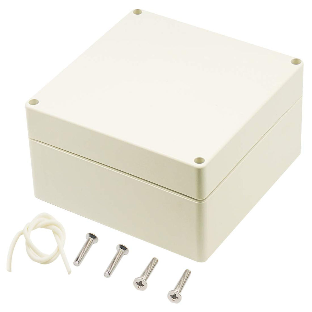  [AUSTRALIA] - Zulkit Junction Box ABS Plastic Dustproof Waterproof IP65 Universal Electrical Boxes Project Enclosure Gray 6.3 x 6.3 x 3.54 inch (160 x 160 x 90 mm) 6.3" x 6.3" x 3.54"