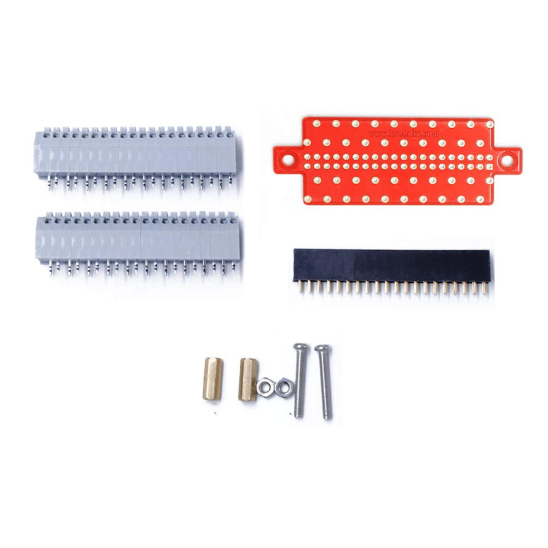  [AUSTRALIA] - Treedix Mini 40pin Pinout GPIO Spring Terminal Block Breakout Expansion Solderless Board Module Compatible with Raspberry Pi