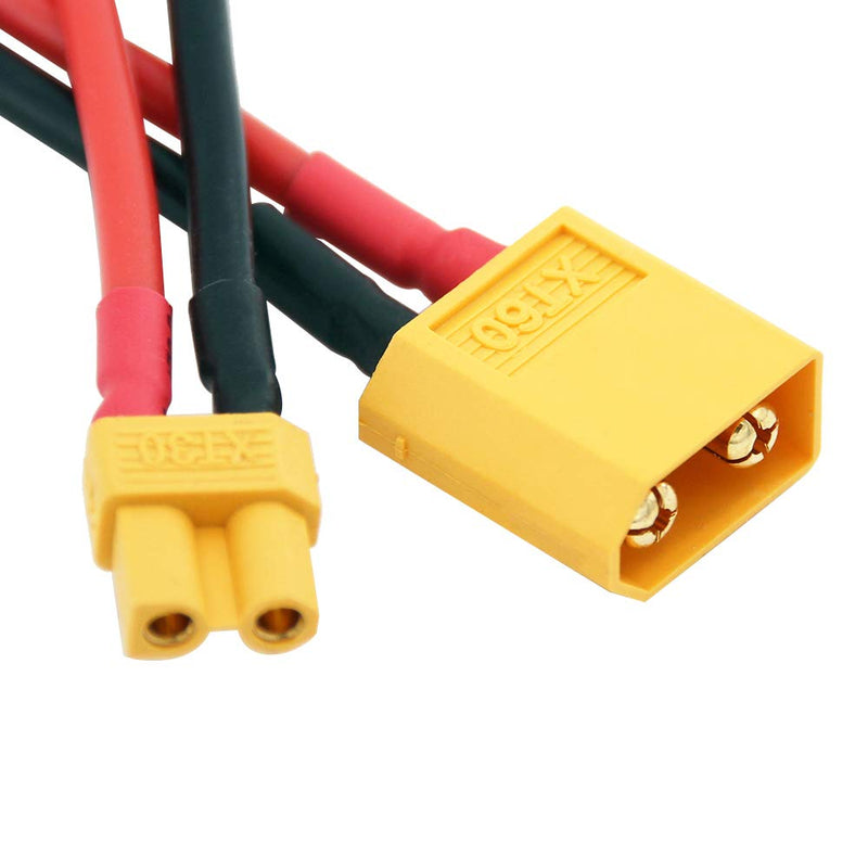  [AUSTRALIA] - 4pcs Male XT60 to Female XT30 / XT-30 Connector Adapter with 16awg 5cm Wire(BDHI-90)