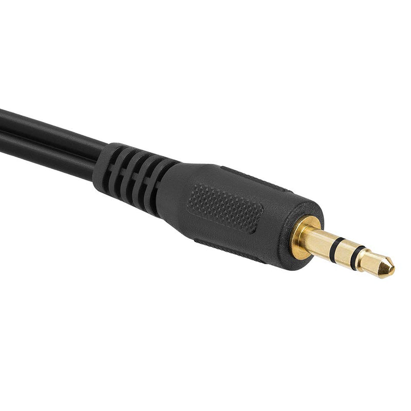 Cmple - 3.5mm Male Stereo to 2 Male RCA Audio Adapter Cable - 6 Feet 6FT Black - LeoForward Australia