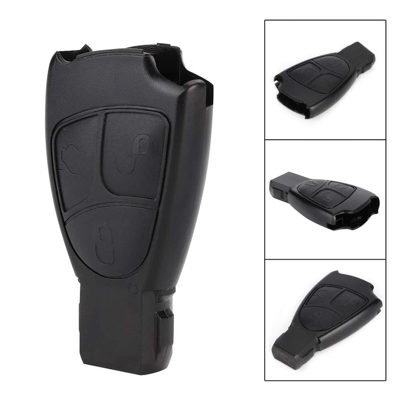 Terisass Car Remote Key Fob Case Shell Replacement 3 Buttons Key Fob Cover Casing Replacement ABS Material Keyless Fob Case for Mercedes Benz W203 W211 W204 Black - LeoForward Australia