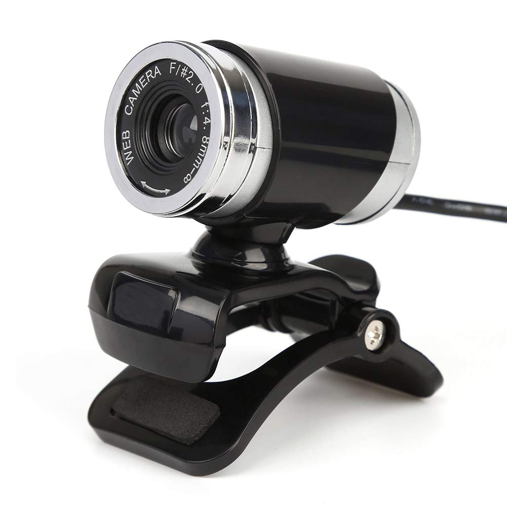  [AUSTRALIA] - Webcam with Microphone 480P Manual Focus Webcam Computer Camera Web Camera PC Webcam for Video Calling Recording Conferencing (Black) Black