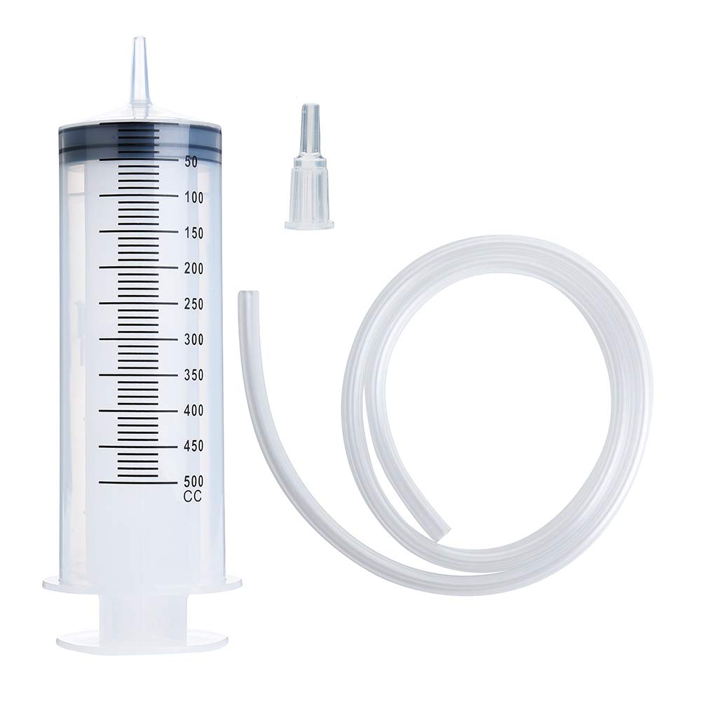  [AUSTRALIA] - 500ml Large Syringe with 27.6 Inch Tube, Sterile and Individual Sealed, Plastic Garden Syringe for Liquid, Paint, Epoxy Resin, Oil, Watering Plants, Refilling