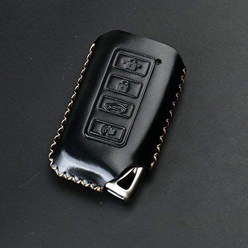 Black Luxury Leather Cover Smart 4 Buttons Keyless Entry Remote Car Key Fob Case Cover Keychain Skin for Lexus 2012 2013 2014 2015 2016 ES250 ES350 ES300H GS350 GS450 NX300 Black - LeoForward Australia