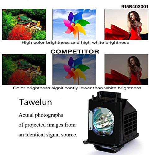  [AUSTRALIA] - Tawelun 915B403001 915B403A01 Mitsubishi Projection Replacement Lamp DLP Bulb with Housing for TVs