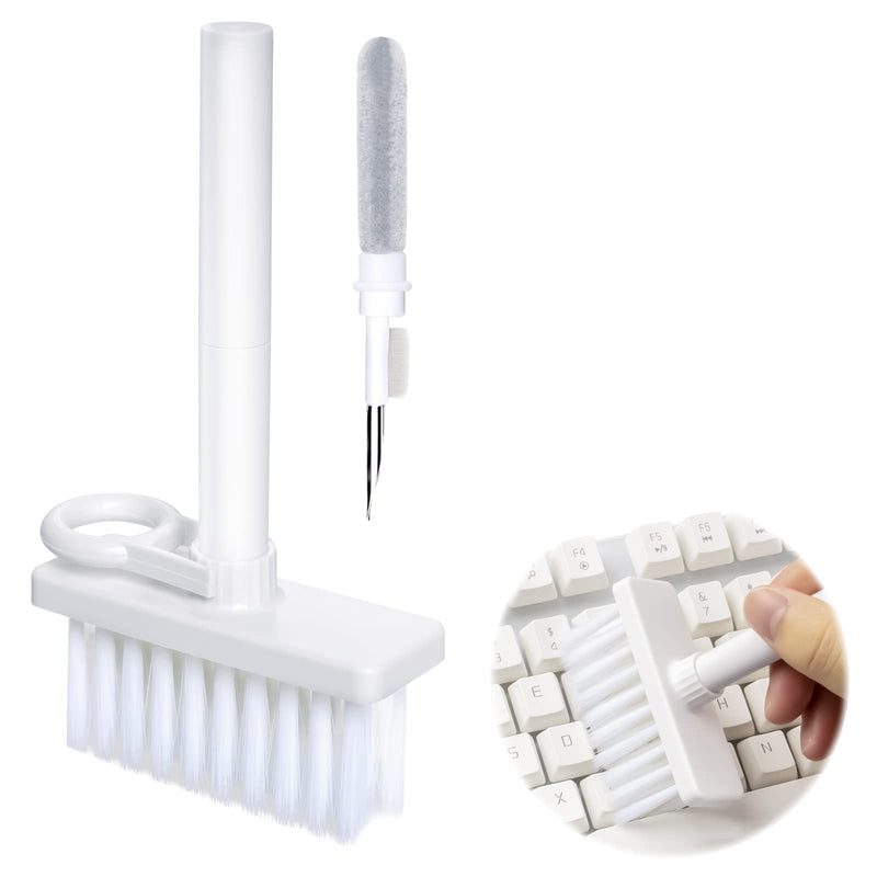  [AUSTRALIA] - 2022 New Cleaner Kit for Keyboard Soft Brush 5 in 1 Multifunction Computer Cleaning Tools Kit with Keycap Puller White