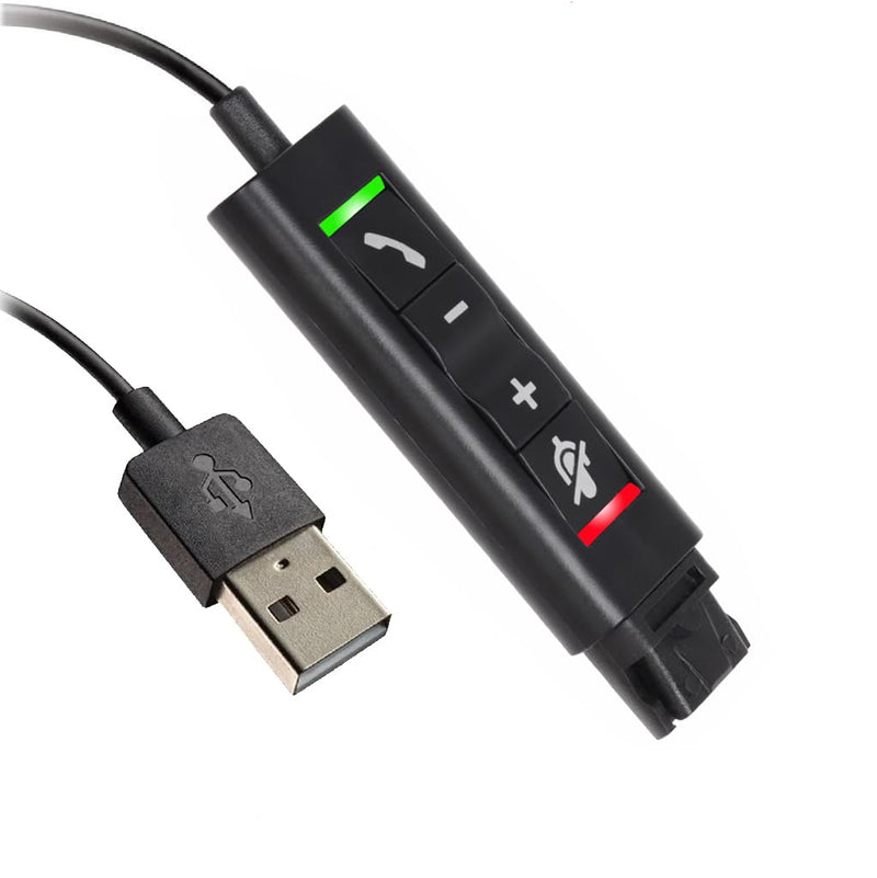  [AUSTRALIA] - VoiceJoy QD(Quick Disconnect) Connector to USB Adapter Cable Supports Microsoft Teams answering,ENC Noise-Cancelling and Echo Management U25 USB Adapter