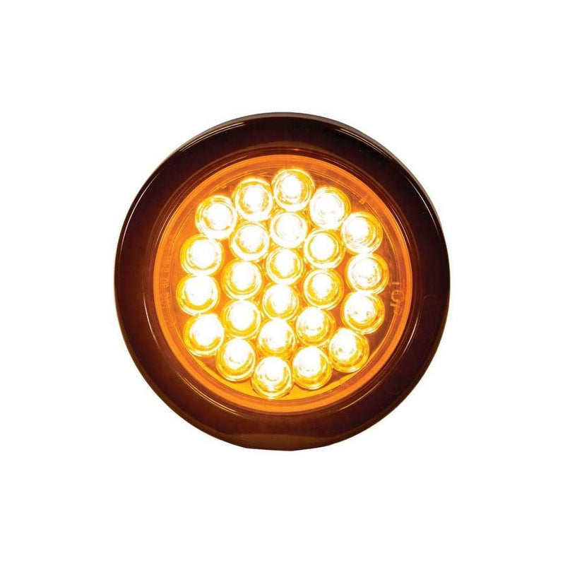  [AUSTRALIA] - Buyers Products SL41AR Amber Round LED Strobe Light (4in ROUND)