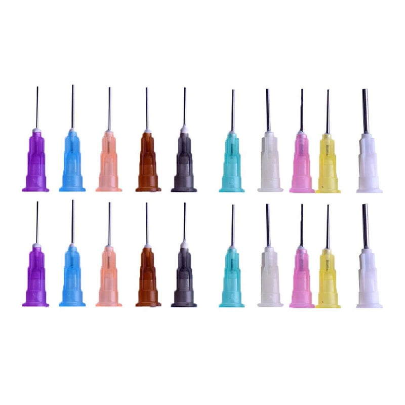  [AUSTRALIA] - Needle with Industry Syringe Set-10pcs 3ml,5ml,10ml,20ml, 30ml with 20pcs Different Size 1/2" Stainless Blunt Tip Needle Used for DIY Manual Dispensing, Ink, etc.