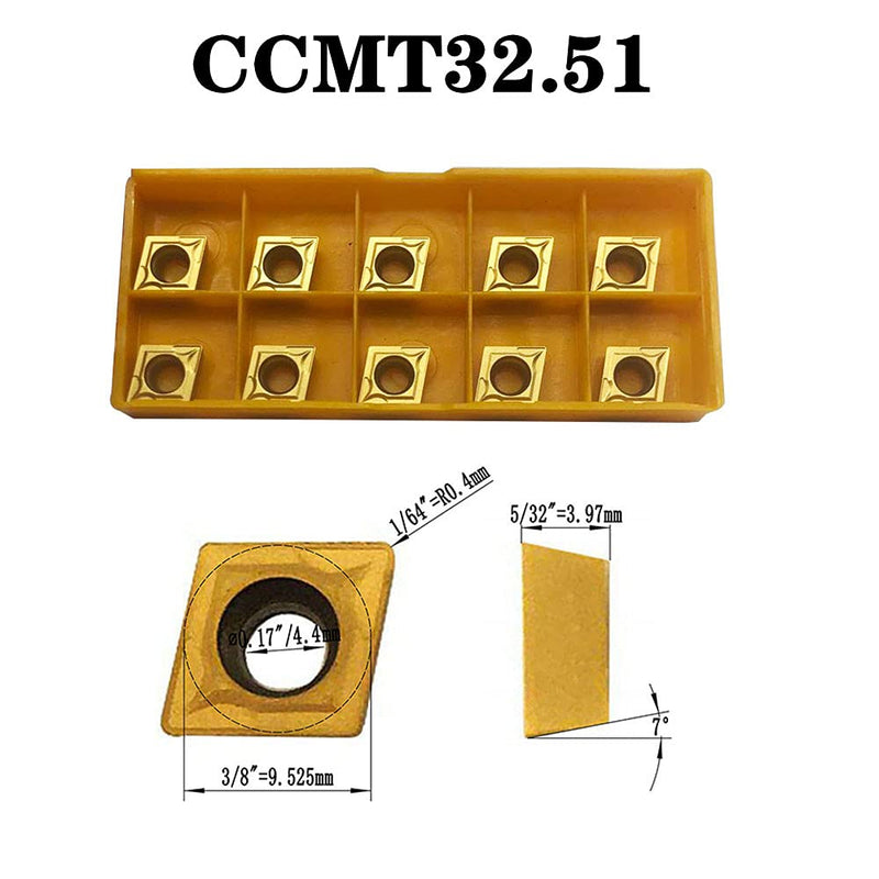  [AUSTRALIA] - Zouzmin 20pcs CCMT09T304/CCMT32.51 Carbide Turning Inserts,CCMT Insert Mutilayer Coated CNC Lathe Replacement Cutters Inserts for Lathe Turning Tool Holder Boring Bar