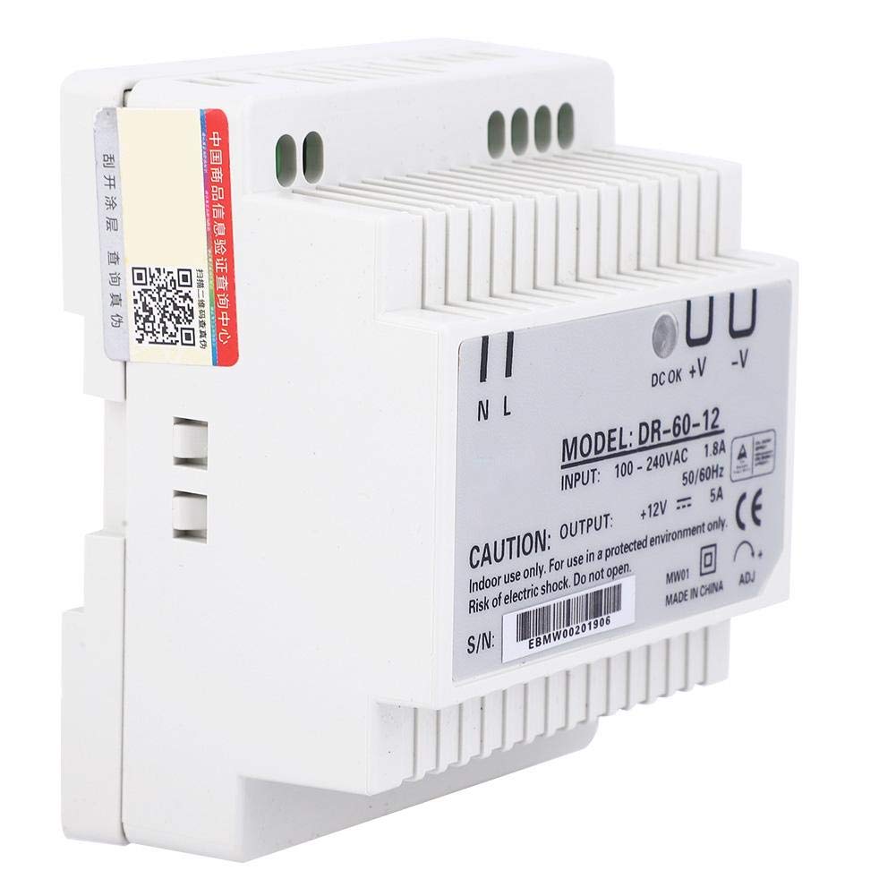  [AUSTRALIA] - DR 60-12 AC/DC 60W 100-240V transformer DIN rail power supply industrial power supplies PWM control with one output high-precision DIN rail (DR 60-12) DR-60-12