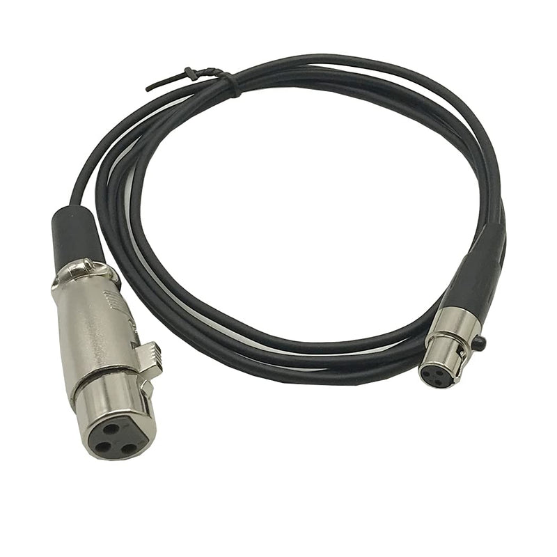  [AUSTRALIA] - Seadream Mini XLR to XLR Female to Female Cable, 3-Pin Mini XLR Female (TA3F) to Regular XLR Female Pro Lapel Microphone Cable (5FT) 5FT