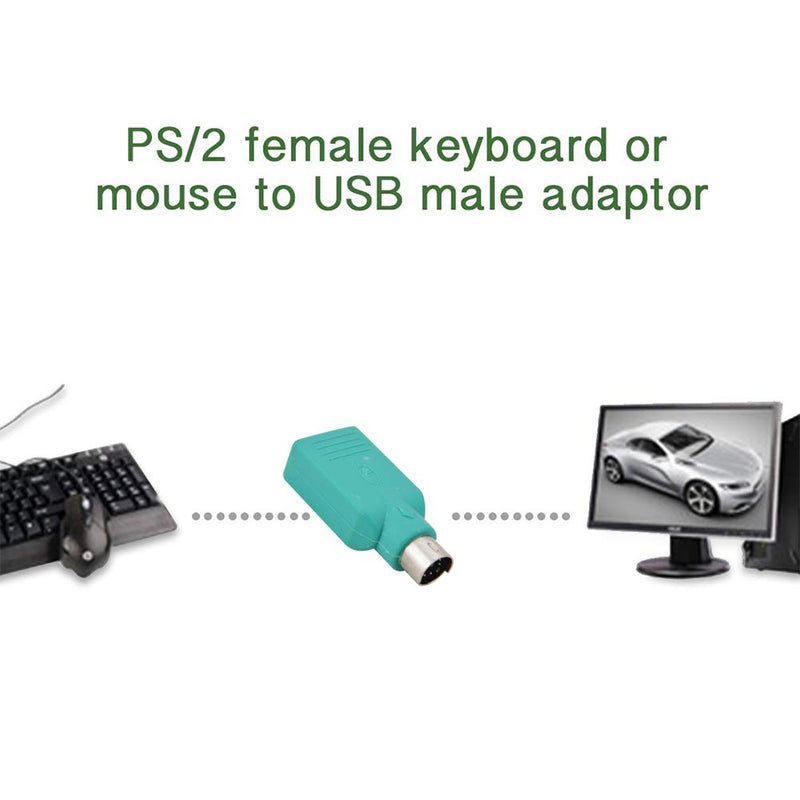 PS2 to USB Female,PS/2 Male Converter Changer Adapter for Keyboard Mouse 2pcs by Oxusbor(Notice:Can't Match All Motherboard,Have Matching Problem) - LeoForward Australia