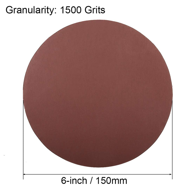  [AUSTRALIA] - uxcell 6-inch PSA Sanding Discs, 1500 Grits Self Stick Adhesive Back Aluminum Oxide Sandpaper 5pcs