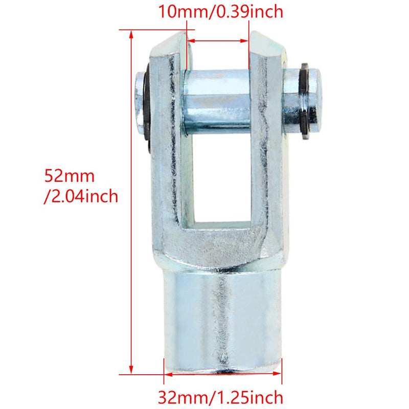 Othmro 10mm/0.39 inch Female Thread Y Joint Air Cylinder Rod Clevis End 52mm/2.04 inch Length 2PCS - LeoForward Australia