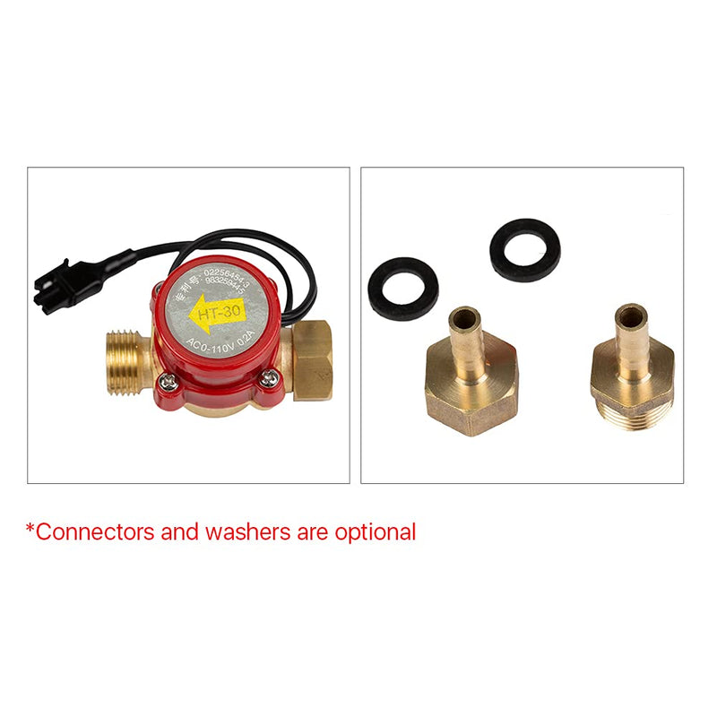  [AUSTRALIA] - Cloudray Water Flow Sensor flow Switch Water Flow Sensor Flow Switch DC HT-30 for Engraver Cutter Protection CO2 Laser Tube(Caliber: 8mm) Caliber: 8mm
