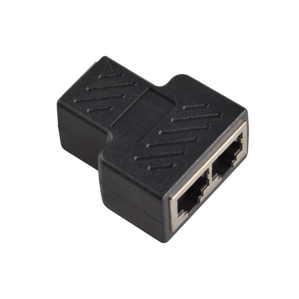  [AUSTRALIA] - RJ45 Splitter Adapter, NEORTX RJ45 Female 1 to 2 Port Female Socket Adapter Interface Ethernet Cable 8P8C Extender Plug LAN Network Connector for Cat5, Cat5e, Cat6, Cat7