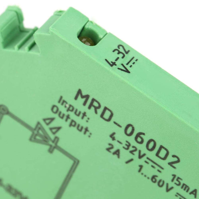  [AUSTRALIA] - Solid State Relay Module, MRD-060D2, Ultra Thin 6.2mm Input 4-32VDC for DC Pneumatic Solenoid Valves, DC Solid State Relay Output