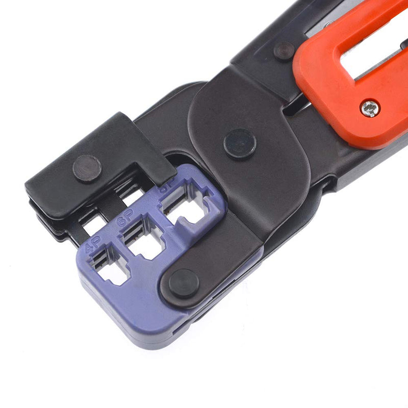  [AUSTRALIA] - BXQINLENX Professional Multi-function Wire Crimper telephone tool crimps cable wire stripper wire crimper and cuter for 8P8C(RJ-45) 6P2C 6P4C 6P6C RJ-11 RJ-22（4P2C 4P4C）handset modular plug