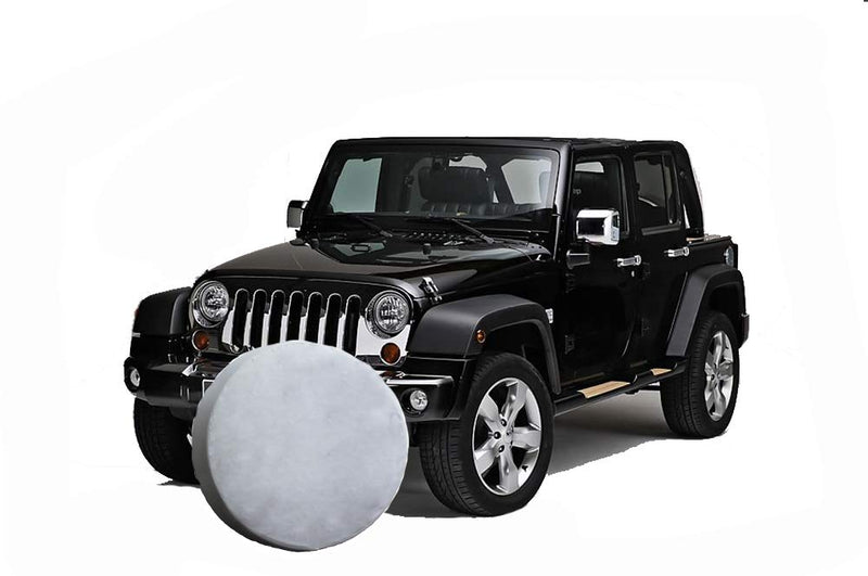  [AUSTRALIA] - Guon-Wuvl Spare Tire Cover, Universal Fit for Jeep, Trailer,RV, SUV, Truck and Many Vehicle, Wheel Diameter 22", Weatherproof Tire Protectors (White, 14 inch for Tire Φ 26"-27") White 14 inch for Tire Φ 26"-27"