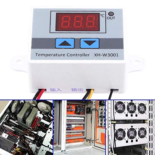  [AUSTRALIA] - Digital thermostat, 220V, temperature controller, control of cooling and heating thermostat switch with sensor, -50 °C to 110 ℃