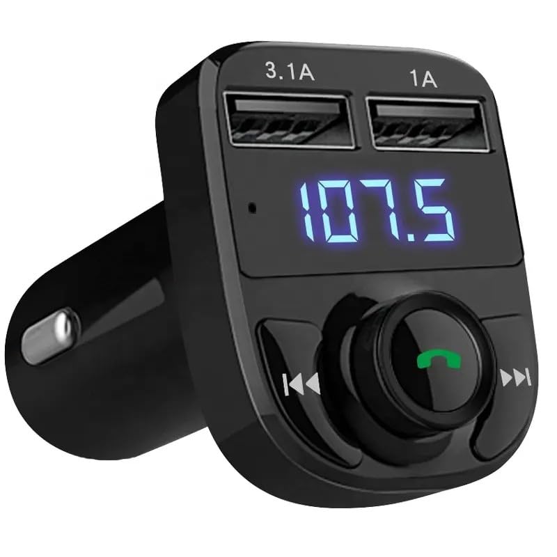  [AUSTRALIA] - Dual USB Car Charger Handsfree Bluetooth Car Kit Car FM Transmitter Wireless FM Modulator Transmitter