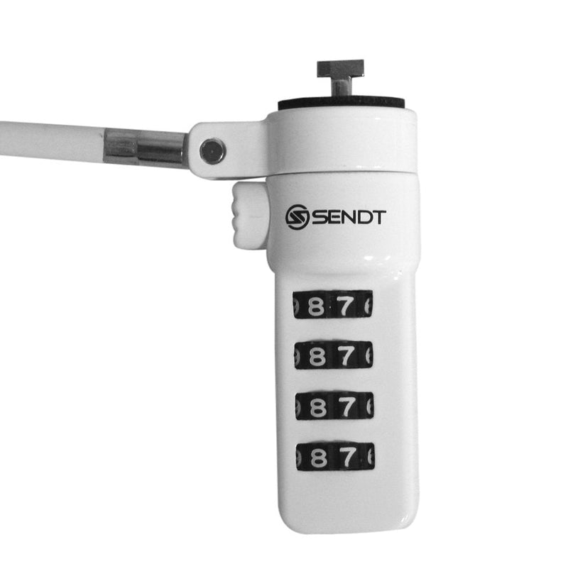  [AUSTRALIA] - Sendt White Notebook/Laptop Combination Lock Security Cable