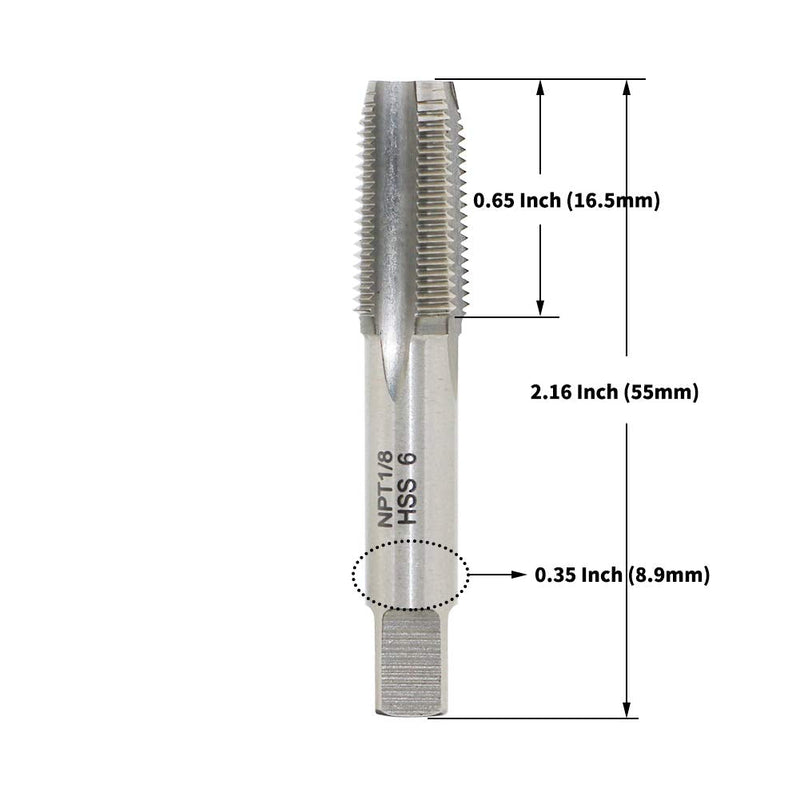  [AUSTRALIA] - 1/8 27 NPT Tapered Pipe Thread Tap High Speed Steel Pipe Thread Tap 1/8"-27