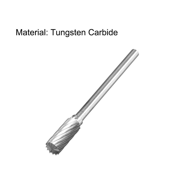 uxcell Tungsten Carbide Rotary Files 1/8" Shank, Single Cut Cylindrical Radius End Rotary Burrs Tool 5mm Dia, for Die Grinder Drill Bit Hard Metal Carving Polishing Model Engineering - LeoForward Australia