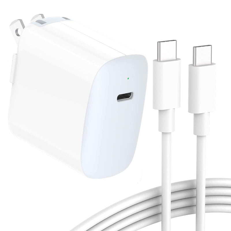  [AUSTRALIA] - USB C Fast Charger for iPad Mini 6, iPad Air 5th/4th, iPad Pro 12.9/11 inch, 2022/2021/2020/2018, 20W Type C Power Adapter, Foldable, 6.6ft USB-C Charging Cable