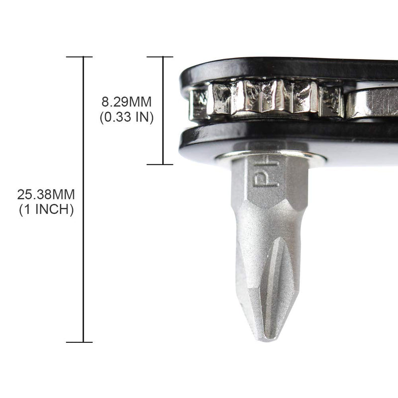  [AUSTRALIA] - LAOA 10pcs Mini Ratchet Bits Set Tight Space Torque Screwdriver Close Quarters 1/4 Micro EDC Tool Reversible Drive Handle