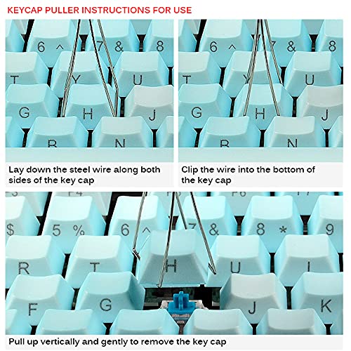  [AUSTRALIA] - Pyhot 4 Pieces Keycap Remover with Keyboard Brush Set, Keycap Puller/Key Axis Remover for Mechanical Keyboard Removing Fixing Keyboard Tools