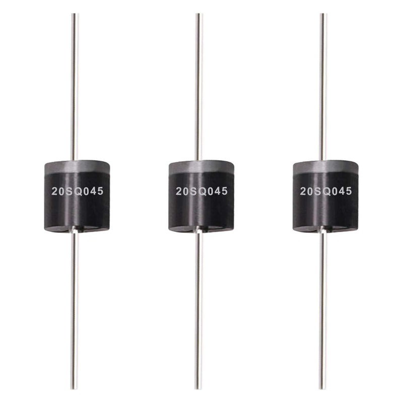  [AUSTRALIA] - Tnisesm 20 Pcs 20SQ045 20A 45V Schottky Blocking Diode, Rectifiers Diode,Diode Axial Kit for Solar Panel