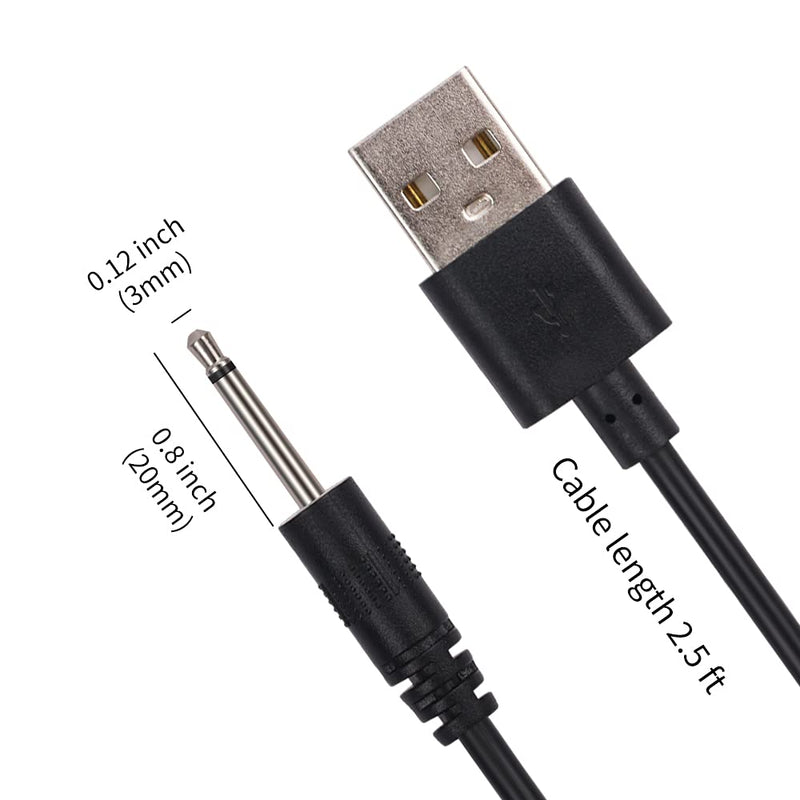  [AUSTRALIA] - USB Adapter DC Charging Cable, Available for Computer, Phone, Car, Power Bank Charger Compatible, Replacement for Adorime Masturbators