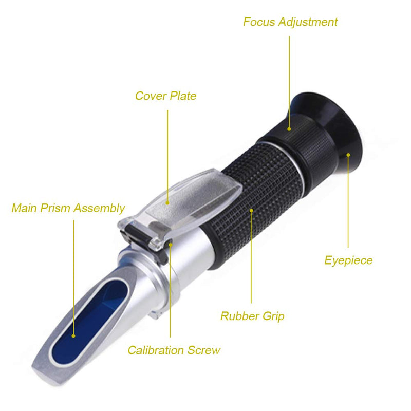 Anpro Brix Refractometer for Homebrew, Beer Wort Refractometer Dual Scale Specific Gravity 1.000-1.120 and Automatic Temperature Compensation 0-32% Replaces Homebrew Hydrometer, M - LeoForward Australia