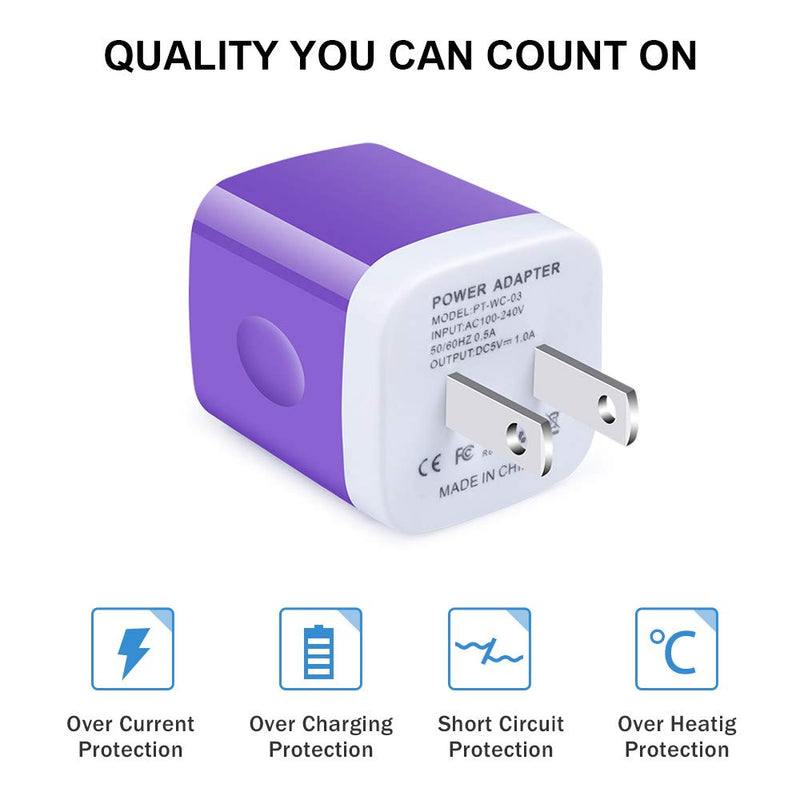  [AUSTRALIA] - USB Wall Plug,GiGreen Single Port Fast Charging Block 5Pack USB Charging Plug Cube Wall Adapter Compatible iPhone 14 13 Pro Max 12 11 X 8 7 6S SE,Samsung Galaxy A14 5G S23 Ultra A13 A23 S21 FE S22 S20