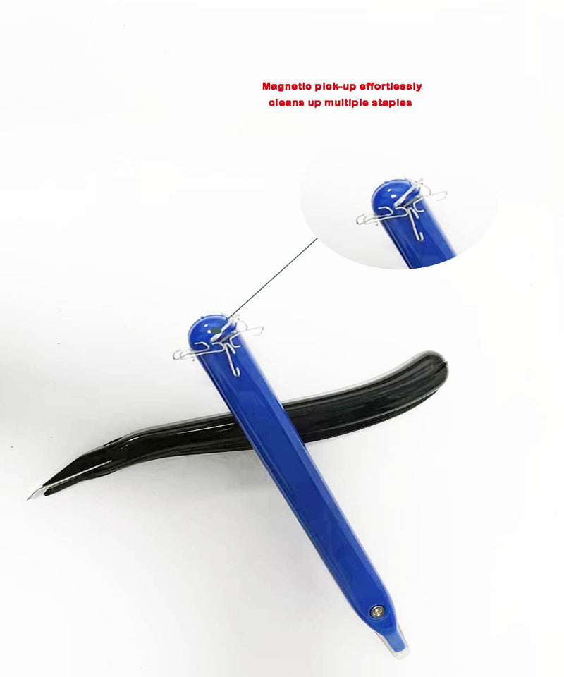  [AUSTRALIA] - 2 Piece Staple Remover, Professional Magnetic Easy Staple Removers, Staple Remover Tool Staple Pullers for Office, School and Home(Blue+Black)