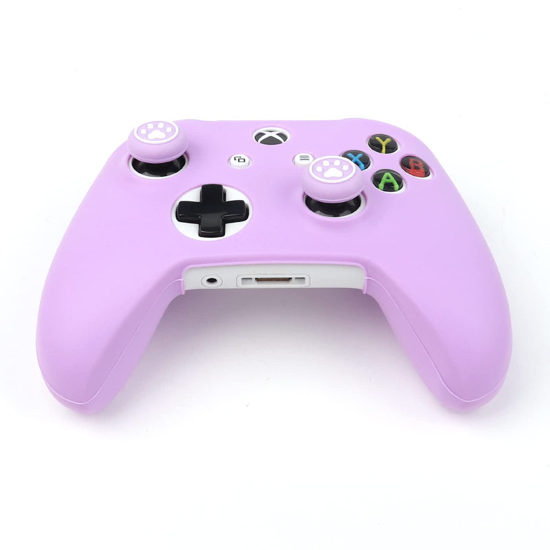 [AUSTRALIA] - RALAN Purple Controller Skin for Xbox One, Anti-Slip Silicone Controller Cover Protector Case Compatible with Xbox One S/X with 6 Thumb Grip. PPurple
