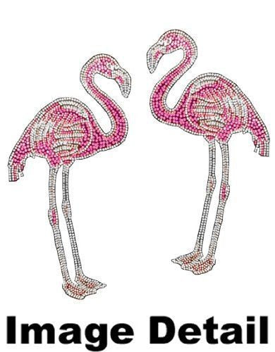  [AUSTRALIA] - CarsCover Pink Flamingo Birds Crystal Diamond Bling Rhinestone Black Car SUV Truck Low Back Seat Covers