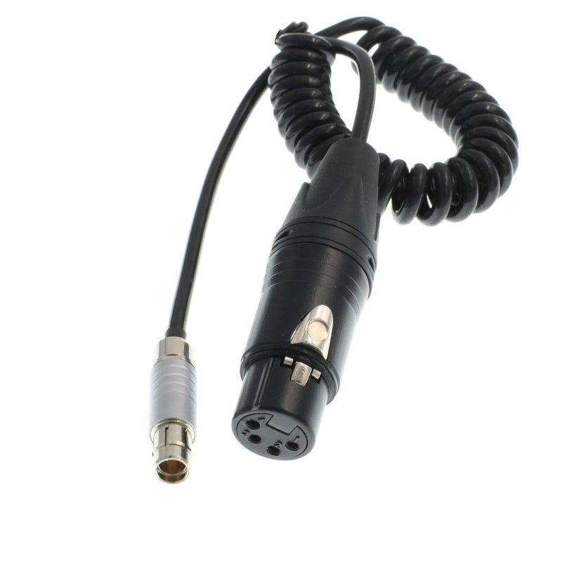  [AUSTRALIA] - Eonvic Fisher RS 3pin Male to Female 4Pin XLR Power Coiled Cable for TILTA or ARRI Alexa