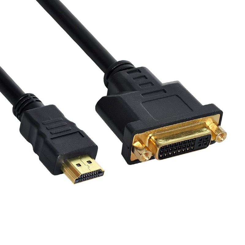  [AUSTRALIA] - CY HDMI to DVI Cable HDMI Male to DVI(24+5) Female Adapter 1080P for PC Laptop HDTV DVI to HDMI Adapter HDMI Male to DVI Female