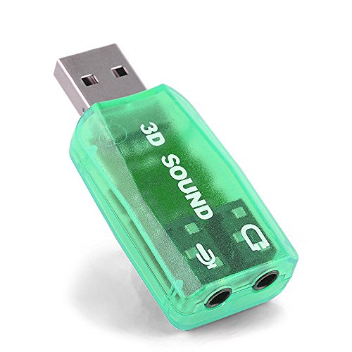  [AUSTRALIA] - VizGiz 3 Pack USB Sound Card Adapter 5.1 Channel 3D External USB to 3.5MM 1/8 Audio Jack Stereo Headset Mic Microphone Headphone Earphone Plug and Play for Raspberry Pi Windows Mac Linux PC Computer