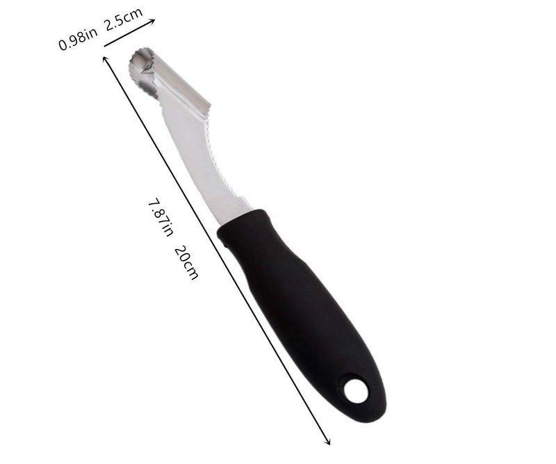  [AUSTRALIA] - Pepper Corer Chili Kitchen Tool Remover Stainless Steel Pitters Jalapeno Rubber Handle