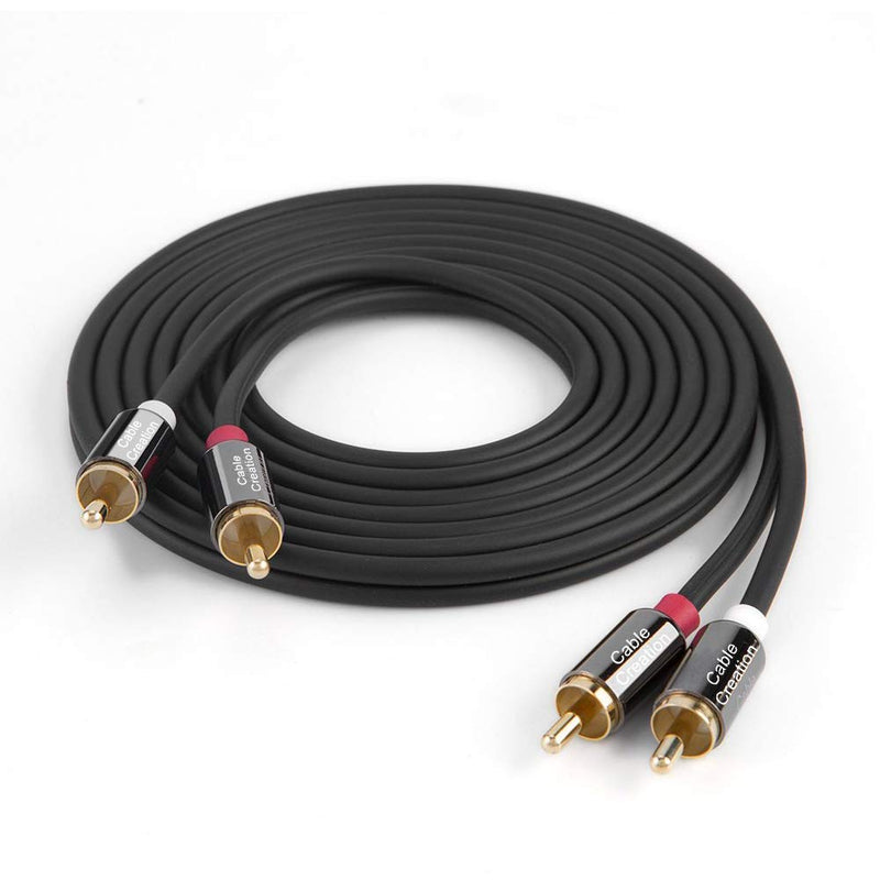  [AUSTRALIA] - CableCreation RCA Cable, 2RCA Male to 2RCA Stereo Audio Subwoofer Cable Compatible with Speaker, AMP, Turntable, Receiver, Home Theater, Subwoofer, Double Shielded, 16 Feet/5M 16FT 2RCA to 2RCA